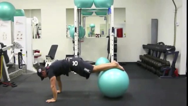 Killer Abs Exercise - Pike Roll Out on Fitness Ball