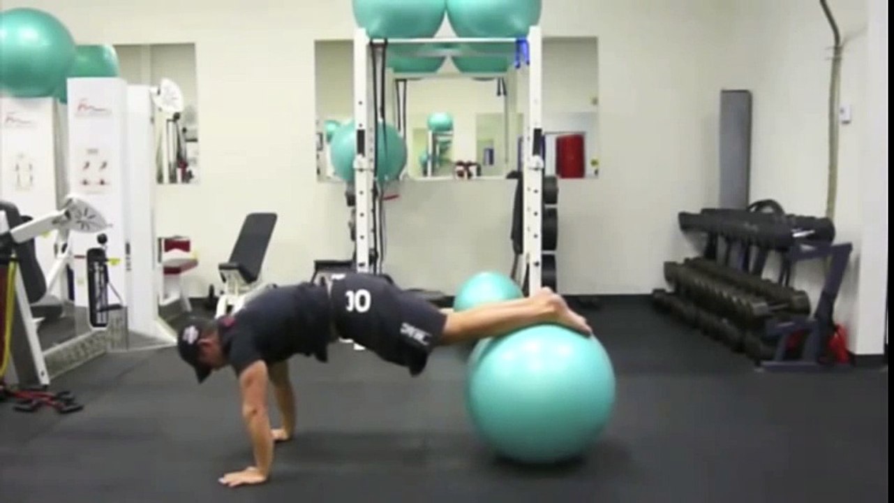 Killer Abs Exercise - Pike Roll Out on Fitness Ball
