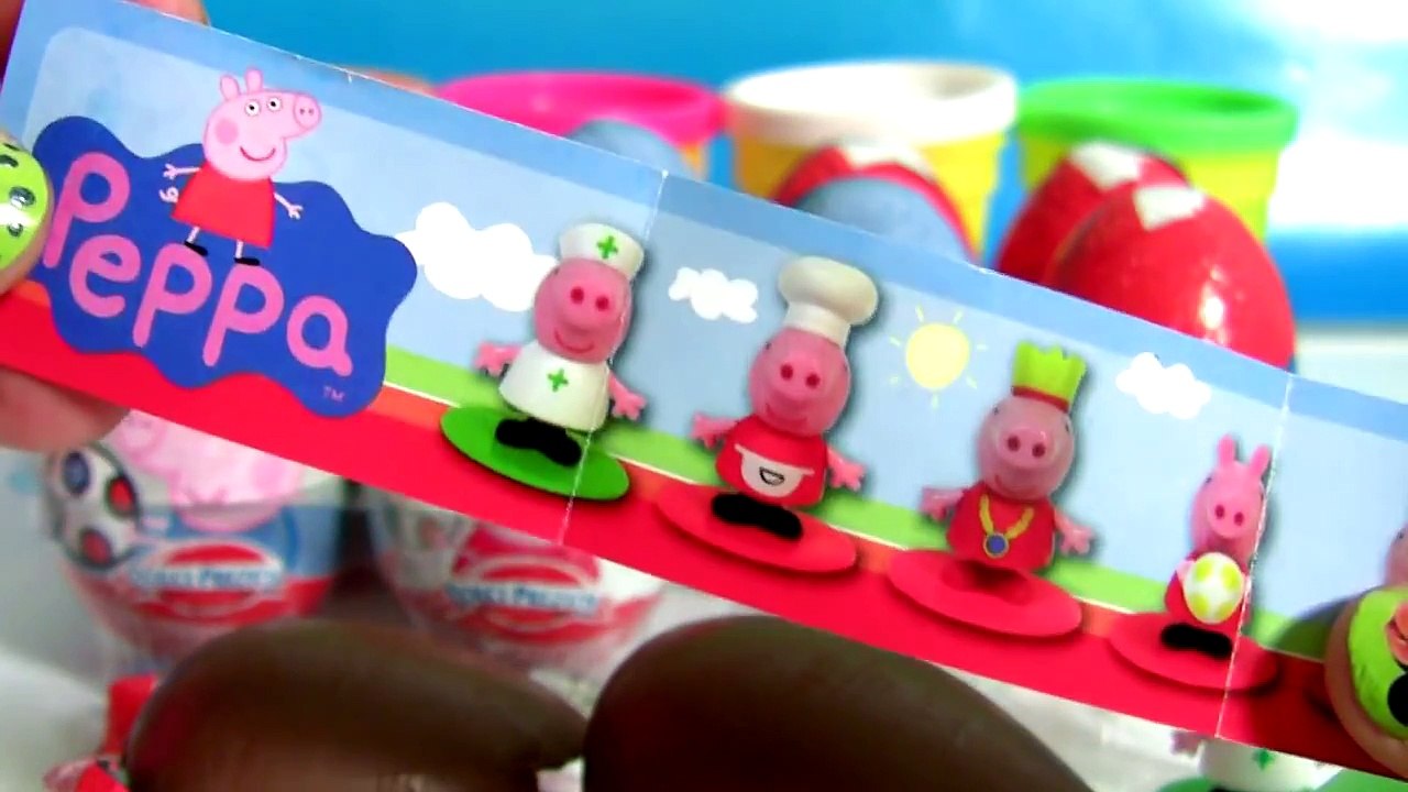 Play Doh Peppa Pig Surprise Eggs + 12 Huevos Sorpresa Cooking Chef Nurse  Peppa Disney Frozen - video dailymotion