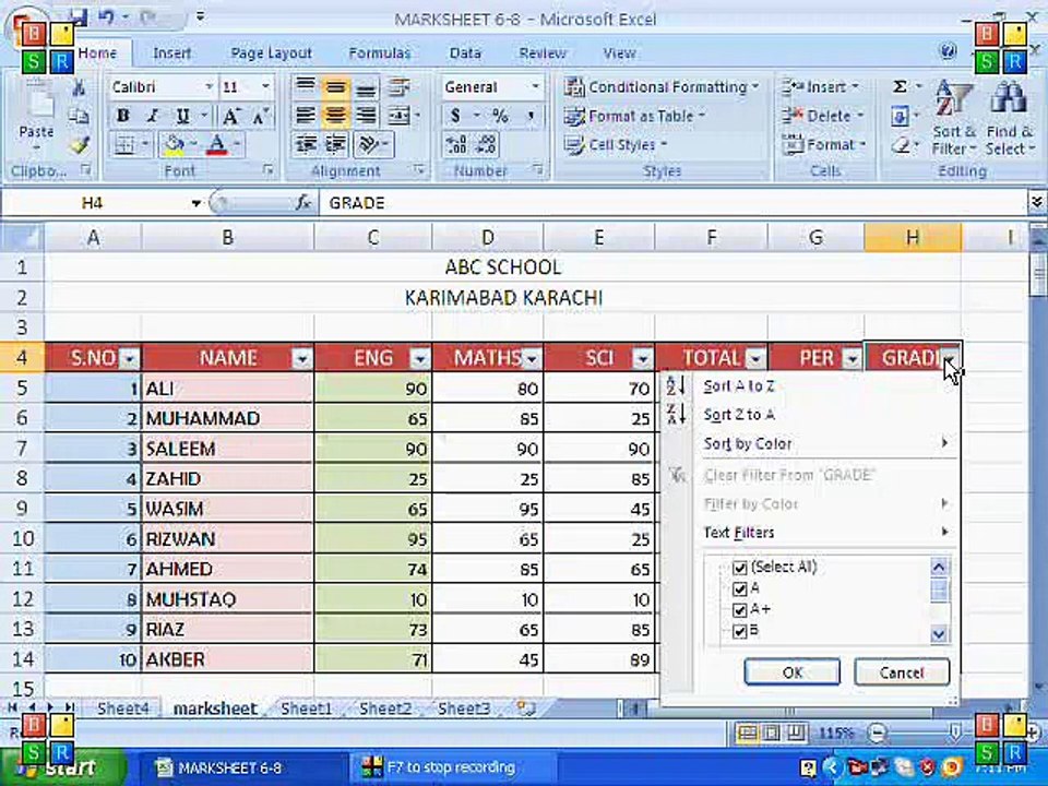 MS Excel Tutorial Urdu Part 12 By Sohail Murtaza