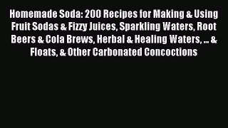 Read Homemade Soda: 200 Recipes for Making & Using Fruit Sodas & Fizzy Juices Sparkling Waters