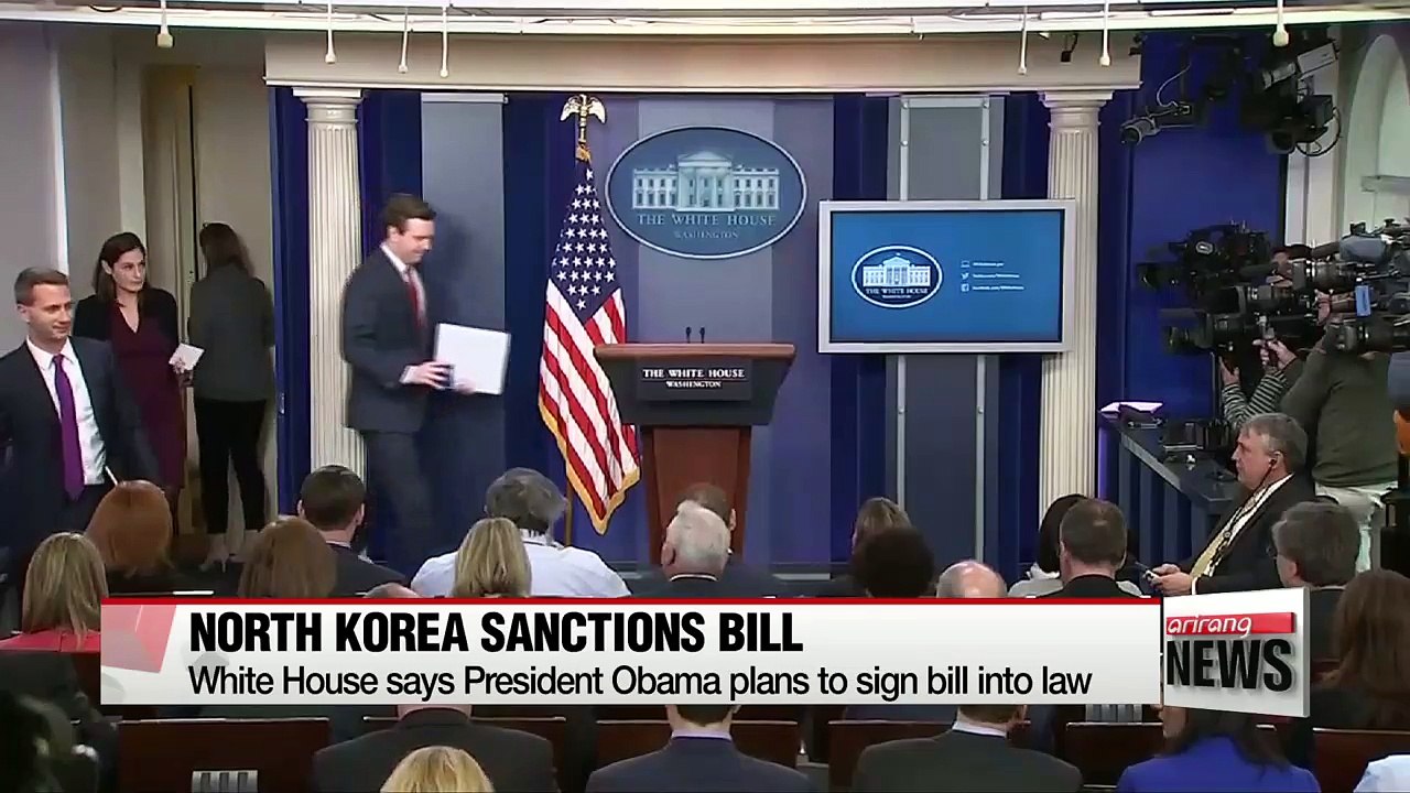 White House says President Obama plans to sign North Korea sanctions bill