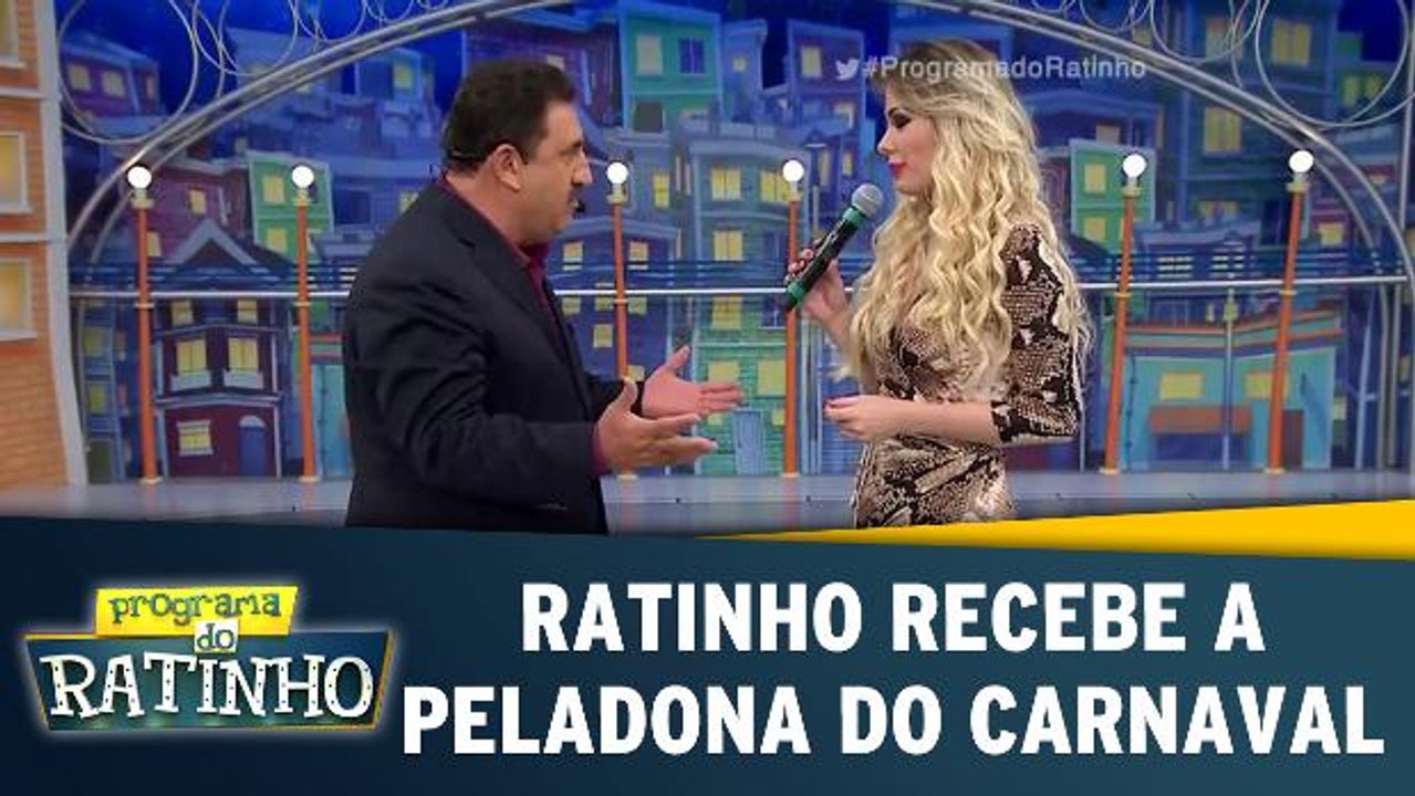 Ratinho recebe a peladona do carnaval