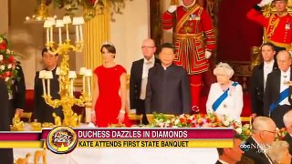 Kate Middleton Dazzles in Royal Red With The Chinese President