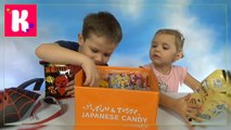 Посылка с японскими сладостями распаковка от Кати и Макса  Tokyo Treat MailBox with Japanese Sweets unboxing