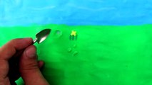 Spongebob Peppa Pig Play doh STOP MOTION playdo video. Animación de Patricio de Bob Esponj