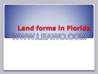 Land forms in Florida