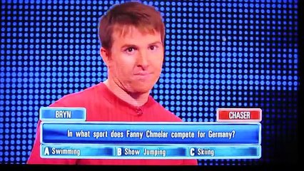 Bradley Walsh giggles at 'Fanny Chmelar' ( Smeller ) - very funny (ITV The Chase - Oct 2011)