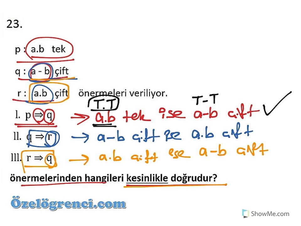 2016 YGS Tadında Matematik Denemesi 21-25