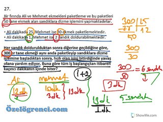 2016 YGS Tadında Matematik Denemesi 26-30