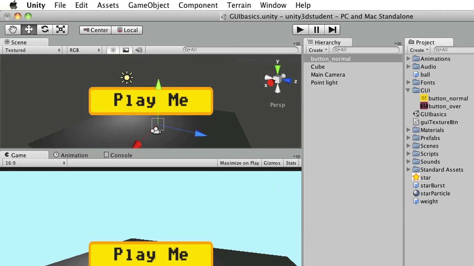 ⁣Unity3D -- GUITexture & Mouse Events