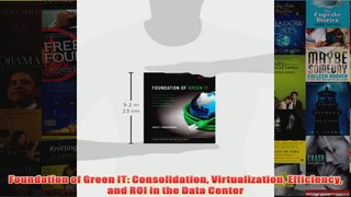 Download PDF  Foundation of Green IT Consolidation Virtualization Efficiency and ROI in the Data Center FULL FREE