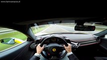 Crazy driver trying his new Ferrari car on german highway driving at 300kmh