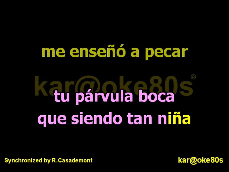 karaoke Piensa en Mi Luz Casal