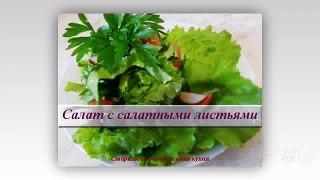 Как приготовить зеленый салат. Салат с салатными листьями