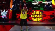 John Cena Vs Seth Rollins (Steel Cage Match) WWE RAW 2016 - Brock Lesnar Returns