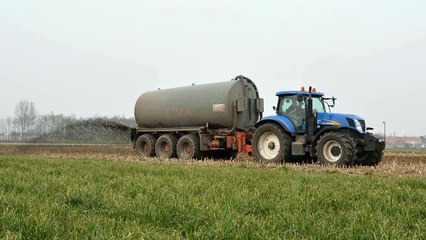 New Holland T7050 & DEWA 26m³ Loonw. Van De Voorde Hendrik
