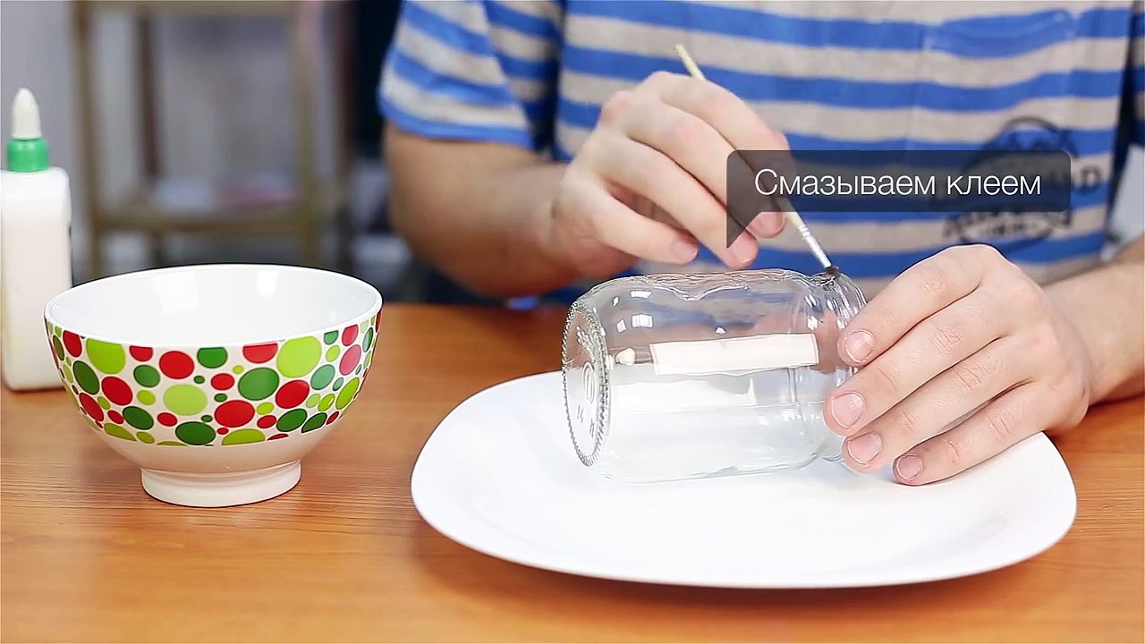 Как своими руками сделать зимние подсвечники на Новый Год из обычной банки