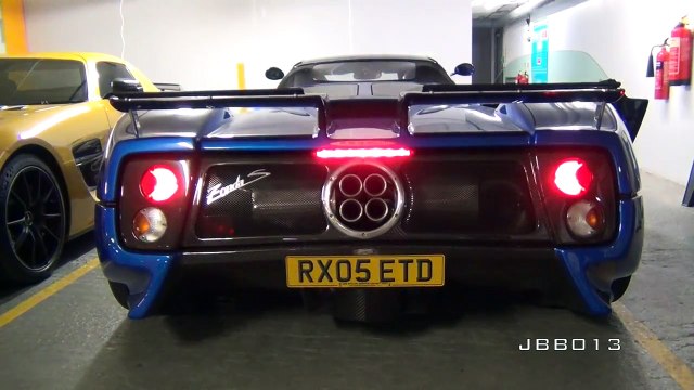 Pagani Zonda V12 Sound Tunnel Blast, Burnouts and Revs in London