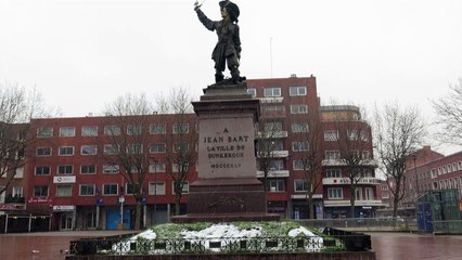Dunkerque: les premiers flocons de neige