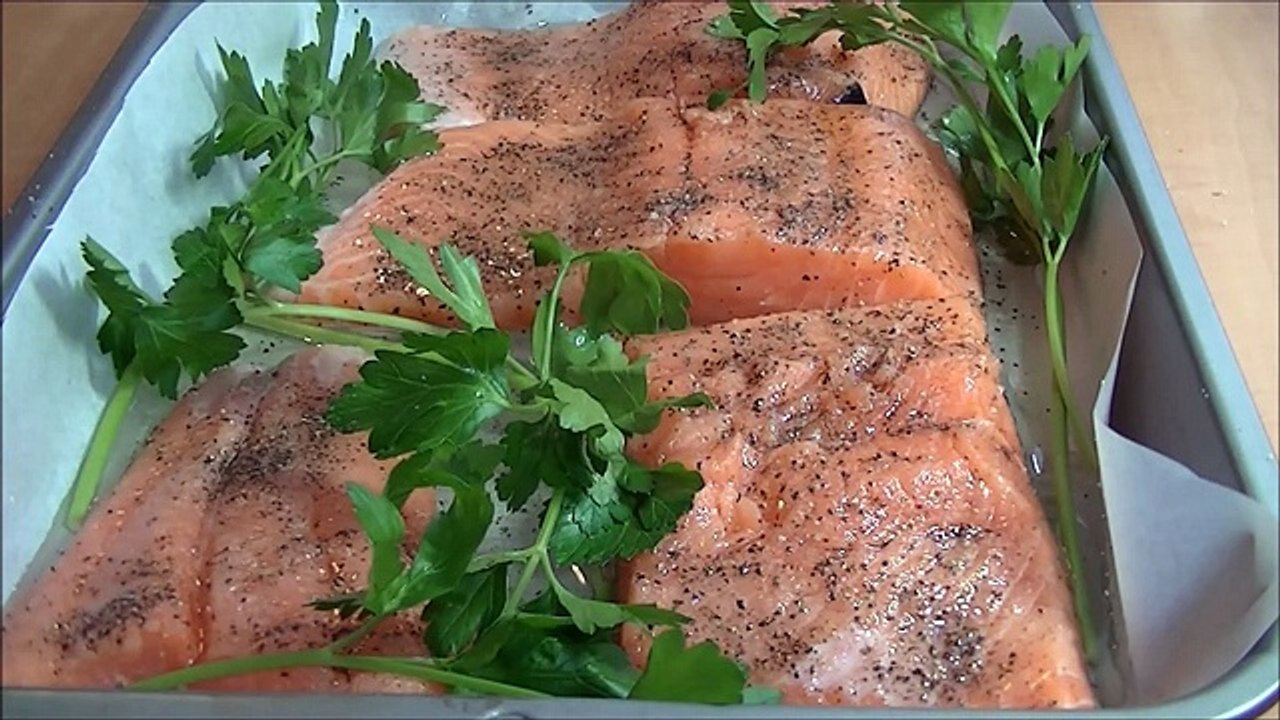 Красная Рыба с Овощами в духовке