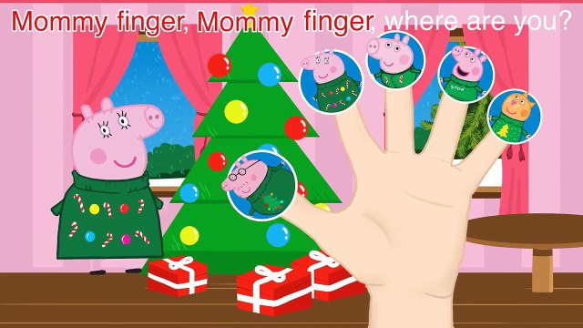 Pepa Pig Christmas Tree Finger Family Nursery Rhymes Lyrics