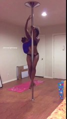 Woman Pole Dances with Baby