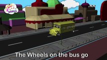 Wheels on the Bus Go Round and Round 3D | 3D English Nursery Rhymes For Kids