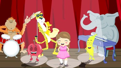 I like to eat apples and bananas. Fun childrens song