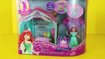 Ariel Flip N Switch Castle with Frozen Elsa Bath Tub Magic Clip Doll Little Mermaid DisneyCarToys