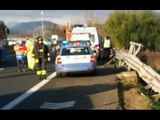 Lucca - Incidente sulla Firenze Mare, auto si ribalta (18.02.16)