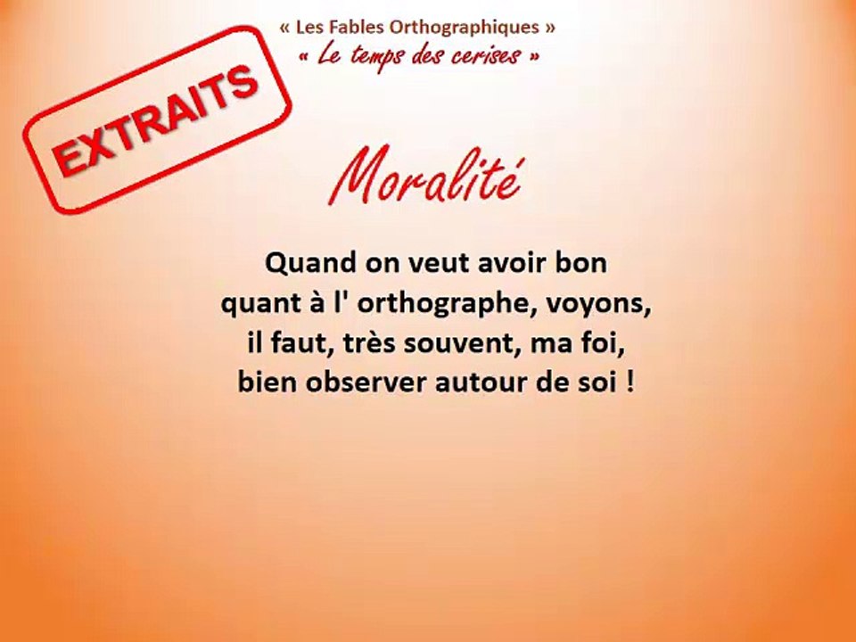 Video de présentation Le temps des cerises