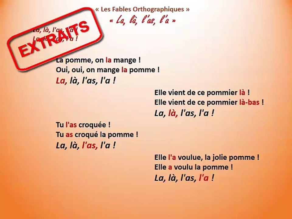 Vidéo de présentation La, l'a, là, l'as