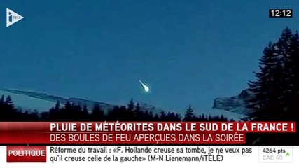 Une pluie de météorites tombe en Isère ! ZAP ACTU du 18/02/2016