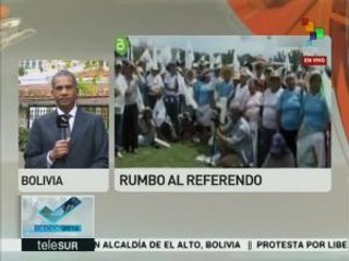 Inicia veda electoral en Bolivia de cara al referendo constitucional