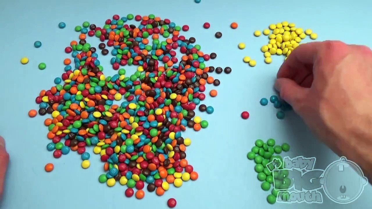 New Learn Colours with Surprise Eggs and a M & M Rainbow! Part 3