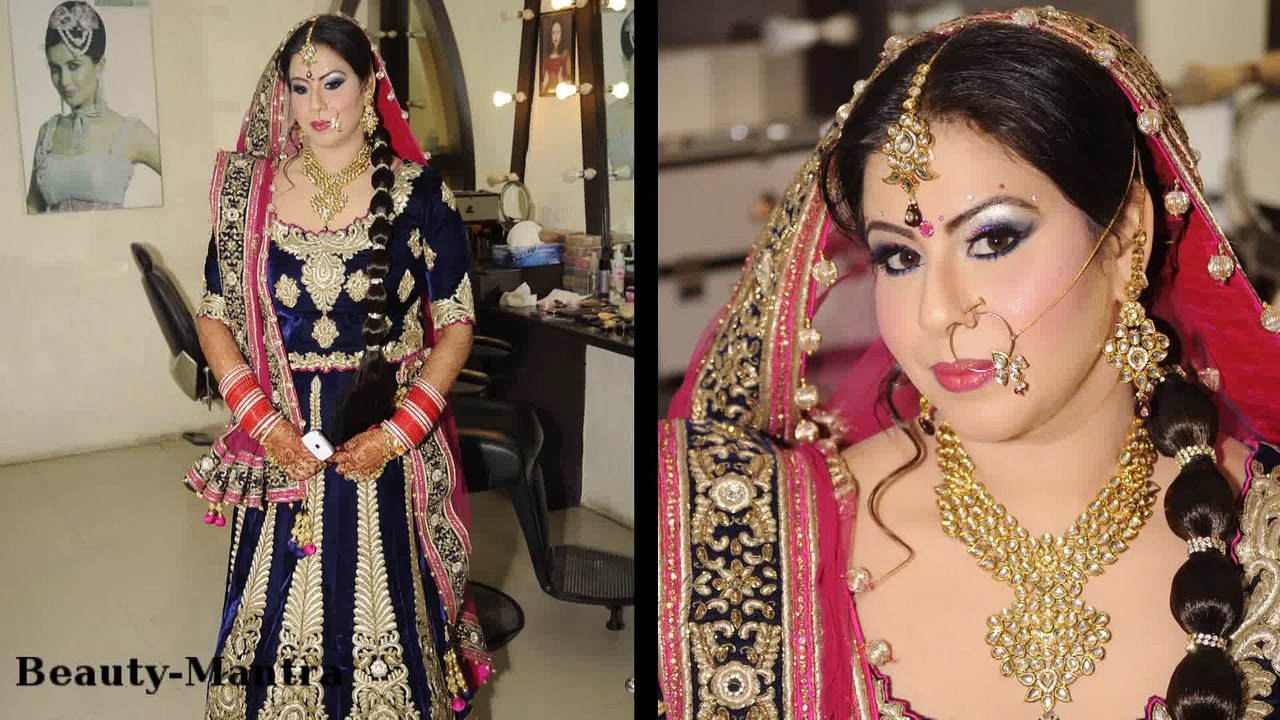 Bridal Makeup and Hairstyle - Blue and Pink Eye Makeup -Latest Best Pakistani Bridal Makeup Tips & Ideas