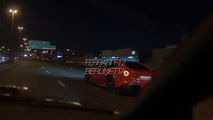 SFIDA IN AUTOSTRADA: FERRARI F12 SI SCHIANTA CONTRO UN MURO