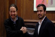 Reunión de Garzón y Pablo Iglesias en el Congreso