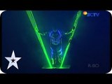 Epic Laser Performance by Laserman  - AUDITION 2 - Indonesia's Got Talent [HD]