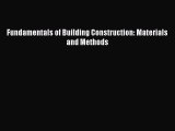 Read Fundamentals of Building Construction: Materials and Methods Ebook Free