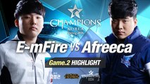 [H/L 2016.02.18] E-mFire vs Afreeca Game 2 - RO1 l 롯데 꼬깔콘 LoL Champions Korea Spring 2016