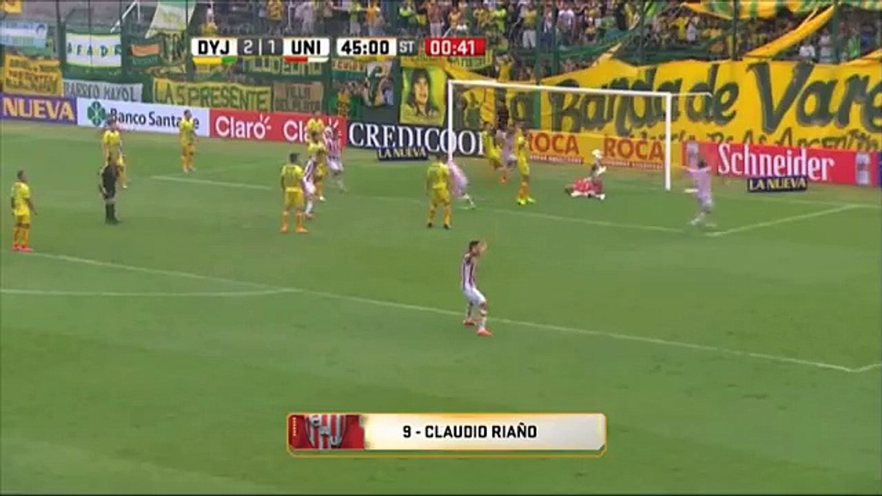 Gol de Riaño. Defensa y Justicia 2 - Unión 2. Fecha 1. Campeonato de Primera División 2016