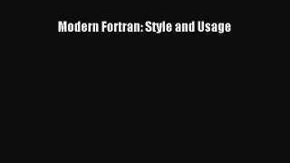 Download Modern Fortran: Style and Usage Free Books