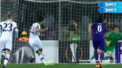 Nacer Chadli Penalty - Fiorentina 0-1  Tottenham 18.02.2016 HD -