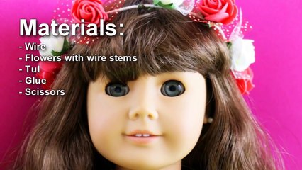 How to Make an AMERICAN GIRL flower crown - Easy Doll Crafts