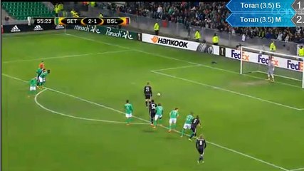 Marc Janko Penalty Goal HD - Saint-Étienne 2-2 Basel - 18.02.2016