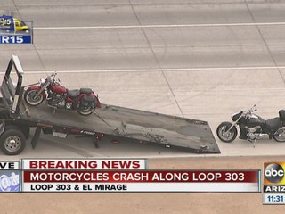 Motorcycles collide on Loop 303