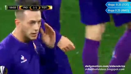 1-1 Federico Bernardeschi - Fiorentina vs Tottenham 18.02.2016 HD