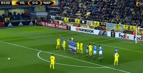 Suarez D. Goal - Villarreal 1 - 0 Napoli - 18-02-2016